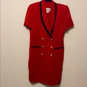 Vintage button office dress